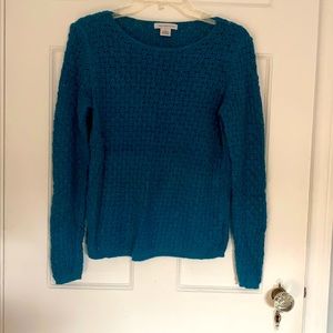 Liz Claiborne teal long sleeve sweater